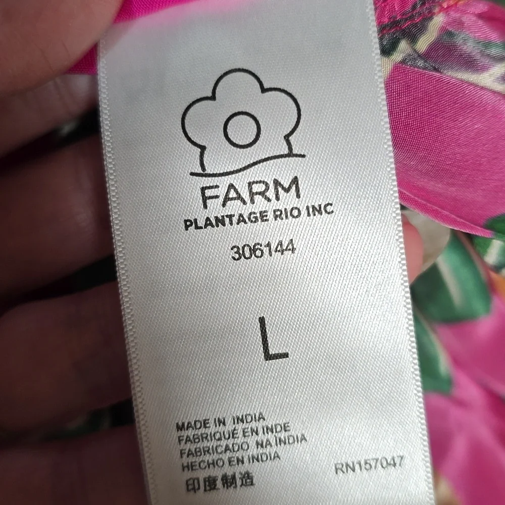 Farm Rio Flowers Tapestry Pink Mini Dress Size Large NWT